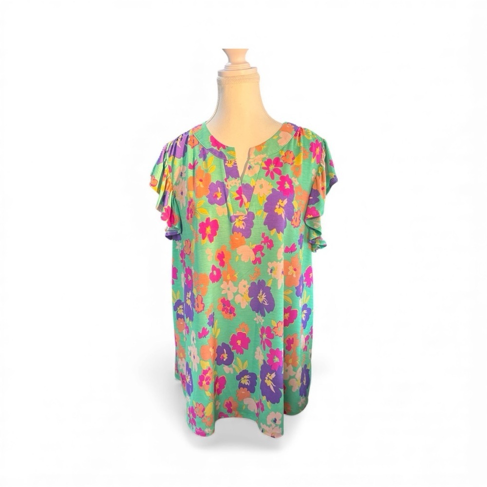 Dear Scarlett Multicolor Floral Blouse · Size XL